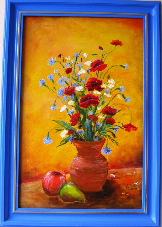 Kytica divych makov s ovocim