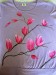 fialove tricko s magnoliami